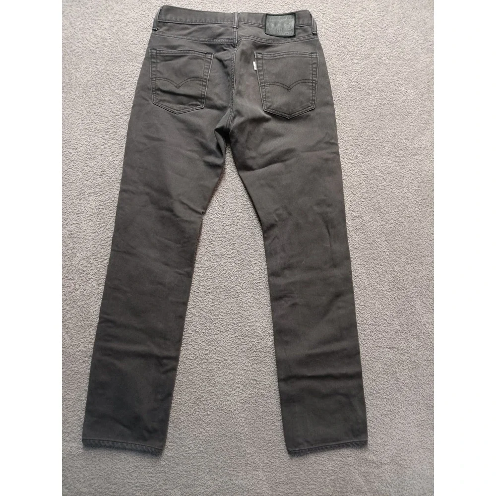 Levi's 513 Slim Straight Men's 30x32 Charcoal Gray Denim Jeans 100% Cotton